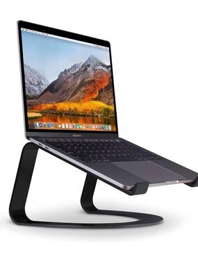 💻 Twelve South Curve black metal ergonomic laptop stand.